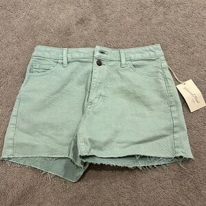 Green new with tags women’s denim shorts